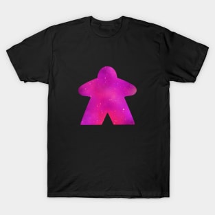 Hot Pink Space Sky Stars Meeple | Board Game Fan T-Shirt